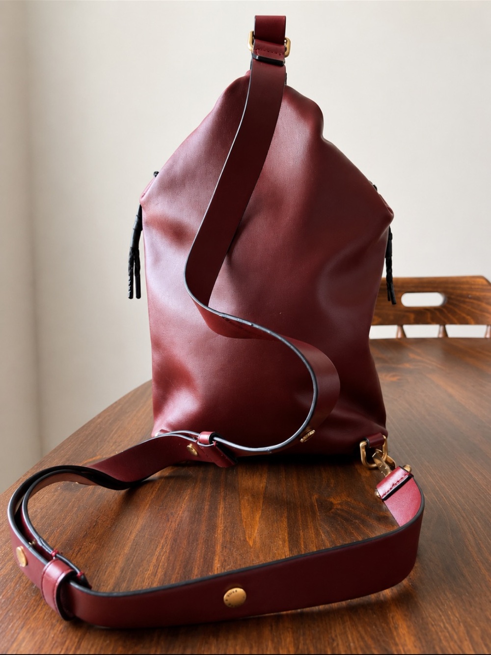 Rag & Bone Hayden Sling Bag | Oxblood Lambskin Leather